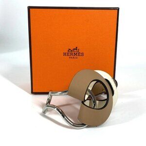 HERMES Vilvort Line Logo Bicolor Accessories bangle Bracelet Unused